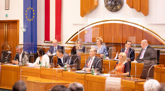 25. Landtagssitzung - Blick in den Saal