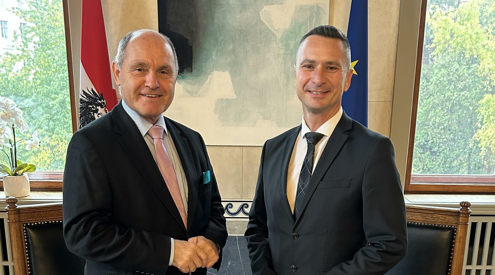 NR-Präsident Wolfgang Sobotka und LT-Präsident Robert Hergovich 